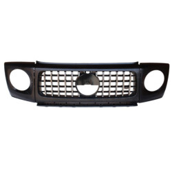 Grill for Mercedes G class W463 with headlight covers glossy black chrome
