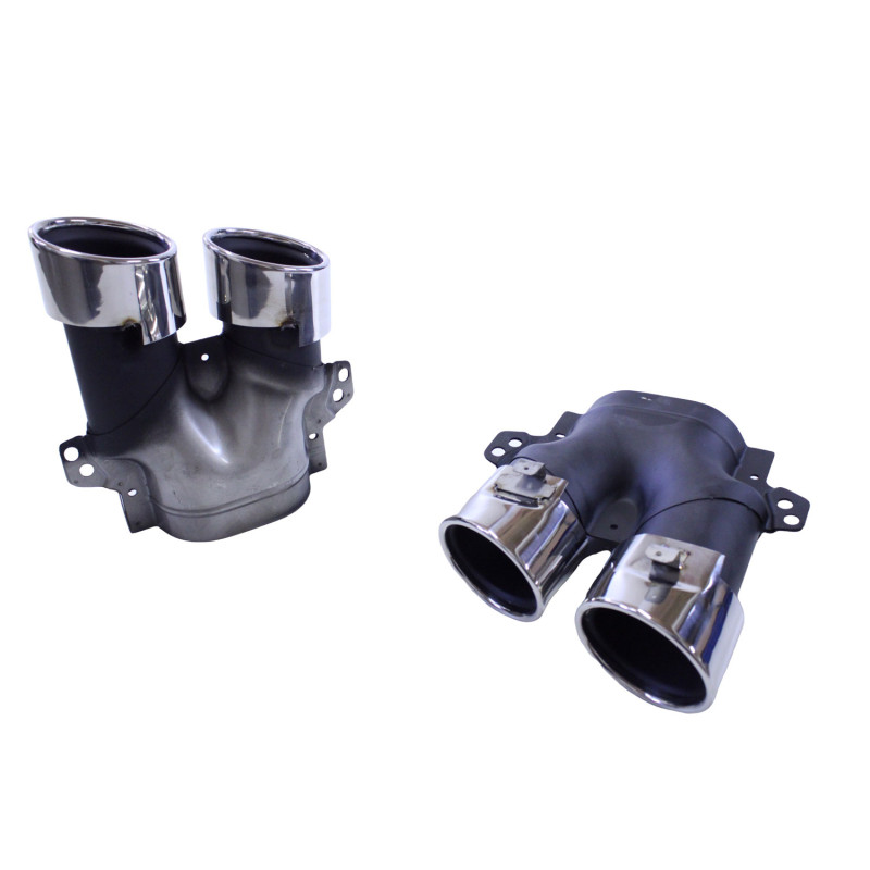 Tuyaux d'échappement compatibles avec Mercedes W205 C205 X253 C253 Classe C GLC et GLC Coupe ronde 2019+ look chrome Tuyaux d'échappement compatibles avec Mercedes W205 C205 X253 C253 Classe C GLC et GLC Coupe ronde 2019+ look chrome