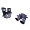 Auspuffrohre kompatibel mit Mercedes W205 C205 X253 C253 C Klasse GLC und GLC Coupe rund 2019+ Look Chrom