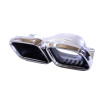 Auspuffrohre kompatibel mit Mercedes W205 C205 X253 C253 C Klasse GLC und GLC Coupe quadratisch 2019+ Look Chrom