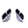 Auspuffrohre kompatibel mit Mercedes W205 C205 X253 C253 C Klasse GLC und GLC Coupe quadratisch 2019+ Look Chrom
