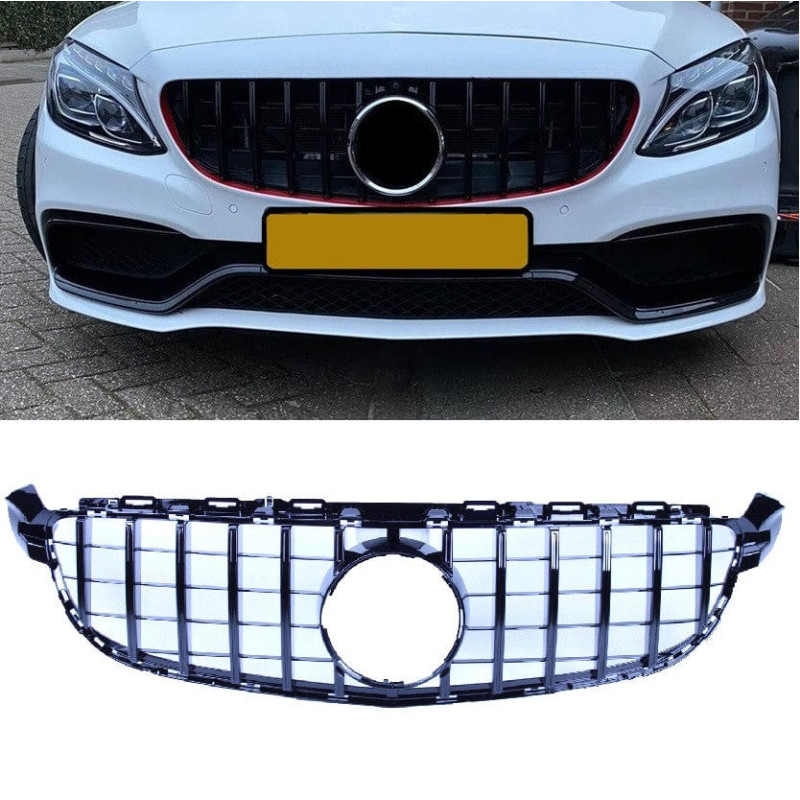 Grill for Mercedes-Benz C63 AMG (S) W205 glossy black Grill for Mercedes-Benz C63 AMG (S) W205 glossy black