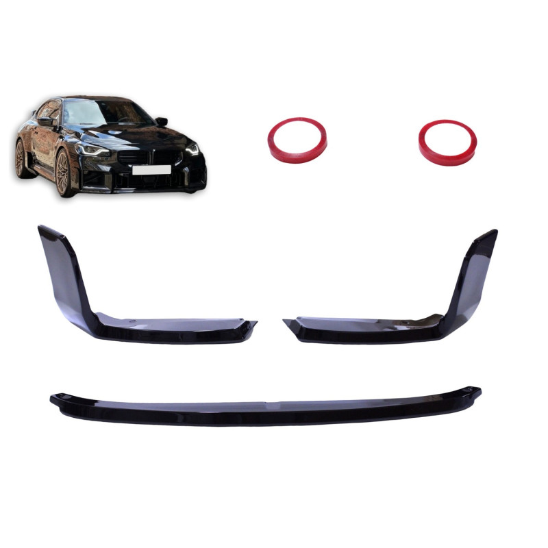 Voorlip compatibel met BMW M2 G87 2-deurs glanzend zwart Voorlip compatibel met BMW M2 G87 2-deurs glanzend zwart