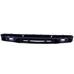 Diffuser with glossy black exhaust pipes for Mercedes C class W205 without AMG line