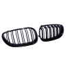 Grill nieren voor BMW 5 serie E60 glanzend zwart dubbele spijlen