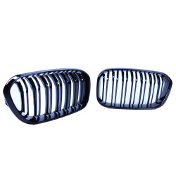 Grill kidney for BMW F20 LCI 1 series gloss black double bars