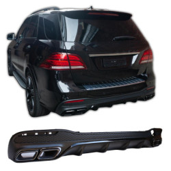 Diffusor voor Mercedes GLE W166 zwarte uitlaatsierstukken