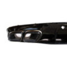 Diffuseur compatible avec Mercedes C coupé cabriolet C205 A205 AMG line double embouts d'échappement noirs