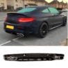 Diffusor für Mercedes C coupe cabrio C205 A205 AMG line dubbele chrom uitlaatsierstukken