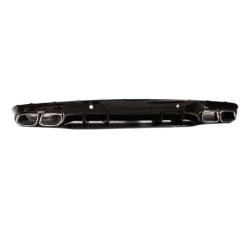 Diffusor kompatibel mit Mercedes C-Coupé Cabriolet C205 A205 AMG Line mit doppelten Chrom-Auspuffblenden
