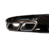 Diffusor kompatibel mit Mercedes C-Coupé Cabriolet C205 A205 AMG Line mit doppelten Chrom-Auspuffblenden