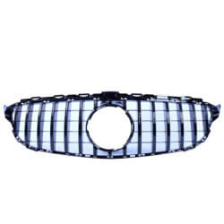 Grill kompatibel mit Mercedes-Benz C-Klasse W205 glanzend zwart