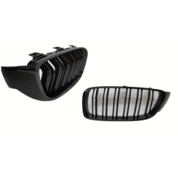 Grill nieren compatibel met BMW F32 F33 F36 F80 F82 dubbele spijlen glanzend zwart