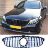 Grill kompatibel mit Mercedes-Benz C-Klasse W205 Facelift glanzend zwart