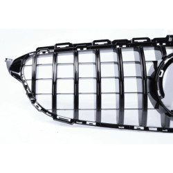 Grill kompatibel mit Mercedes-Benz C-Klasse W205 Facelift glanzend zwart