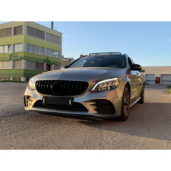 Grill kompatibel mit Mercedes-Benz C-Klasse W205 Facelift glanzend zwart