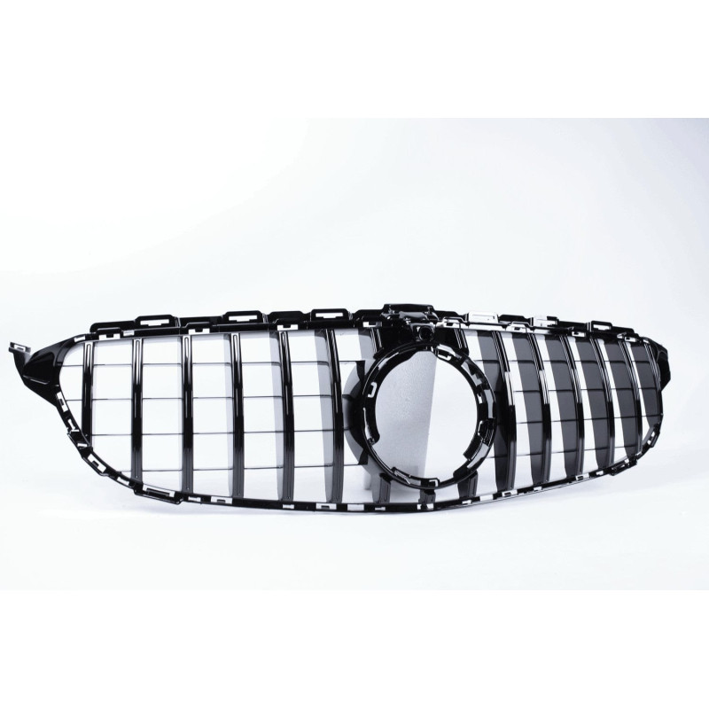 Grill compatibel met Mercedes-Benz C klasse W205 facelift met frontcamera glanzend zwart Grill compatibel met Mercedes-Benz C klasse W205 facelift met frontcamera glanzend zwart
