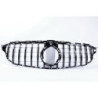 Grill compatibel met Mercedes-Benz C klasse W205 facelift met frontcamera glanzend zwart