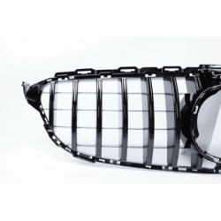 Grill compatibel met Mercedes-Benz C klasse W205 facelift met frontcamera glanzend zwart