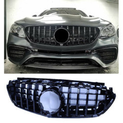 Grille compatibel met Mercedes E63 2017-2019 glanzend zwart