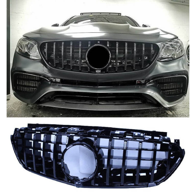 Grill compatibel met Mercedes E63 2017-2019 glanzend zwart