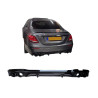 Diffusor kompatibel mit Mercedes E-Klasse W213 S213 glänzend schwarz runde Auspuffendrohre