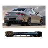 Diffuser for Mercedes CLA C118 X118 W118 AMG line double black exhaust pipes round
