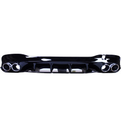 Diffuser for Mercedes CLA C118 X118 W118 AMG line double chrome round exhaust pipes