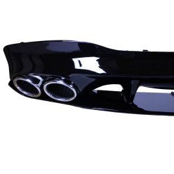 Diffuser for Mercedes CLA C118 X118 W118 AMG line double chrome round exhaust pipes