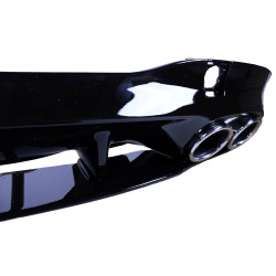 Diffuser for Mercedes CLA C118 X118 W118 AMG line double chrome round exhaust pipes