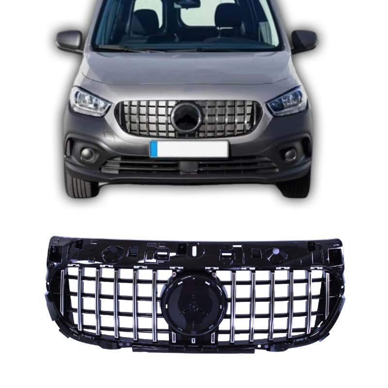 Kühlergrill kompatibel mit Mercedes-Benz Citan W416 W420 chrom Kühlergrill kompatibel mit Mercedes-Benz Citan W416 W420 chrom