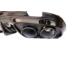 Diffuser for Mercedes W205 S205 AMG line double black round exhaust pipes