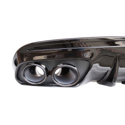 Diffuser for Mercedes W205 S205 AMG line double black round exhaust pipes