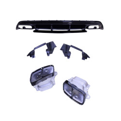 Diffuser for Mercedes A class W176 2013-2017 glossy black