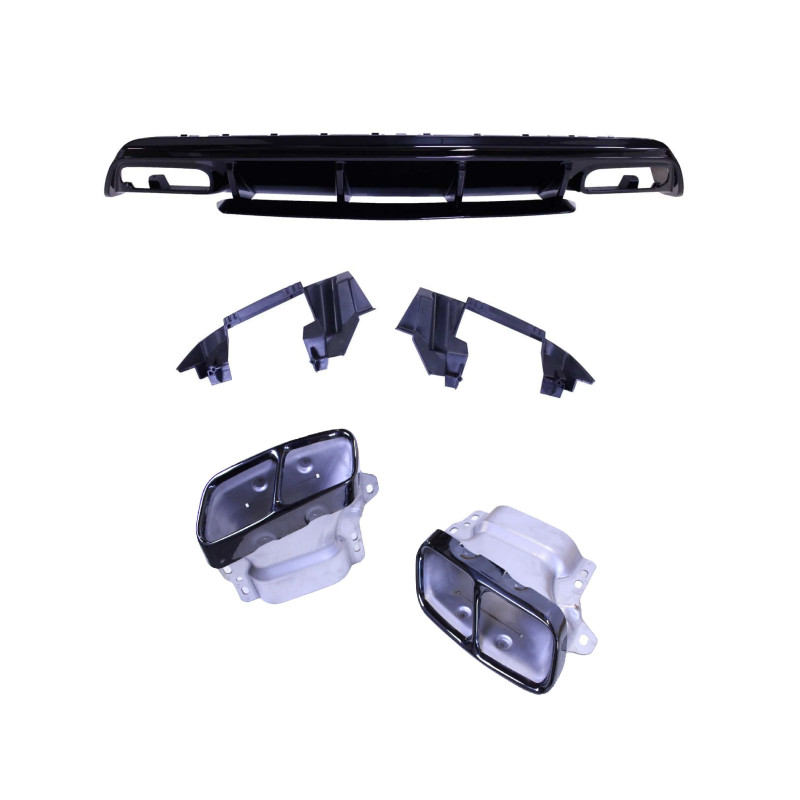 Diffusor kompatibel mit Mercedes A-Klasse W176 2013-2017 glänzend schwarz Diffusor kompatibel mit Mercedes A-Klasse W176 2013-2017 glänzend schwarz