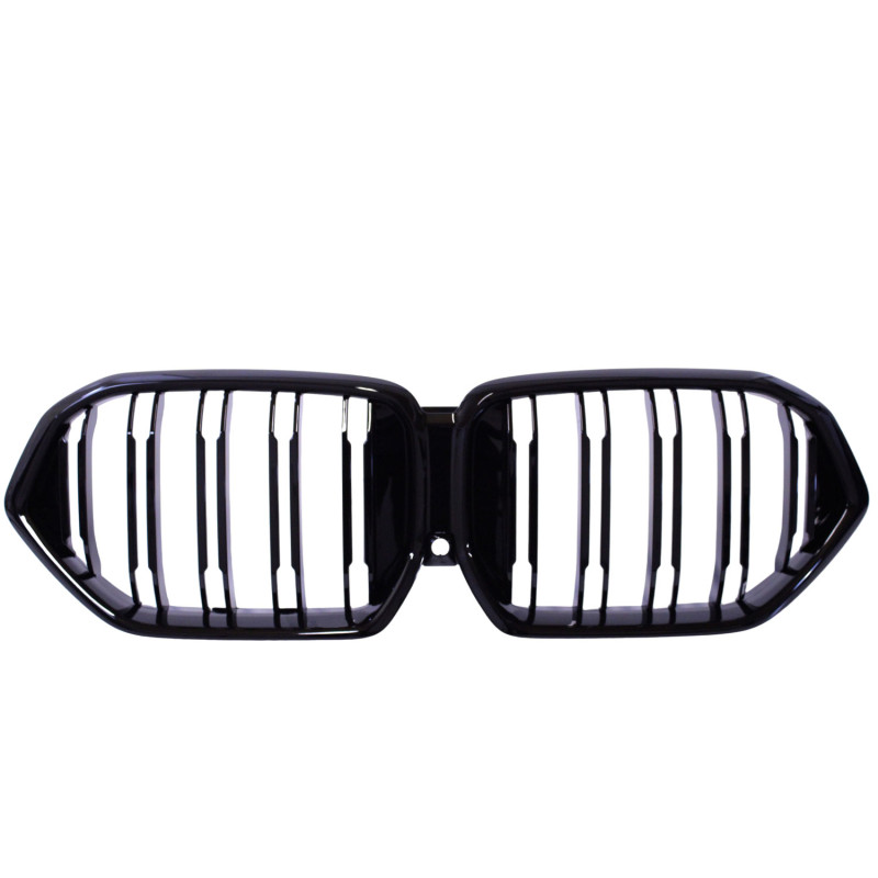 Grille de calandre compatible avec BMW X6 G06 2018+ double barres noir brillant