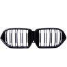 Grille de calandre compatible avec BMW X6 G06 2018+ double barres noir brillant