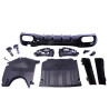 Diffusor für Mercedes C-Klasse W206 schwarz rund Spitzen