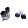 Diffuser for Mercedes C class W206 black round tips