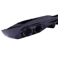 Diffusor für Mercedes C-Klasse W206 schwarz rund Spitzen