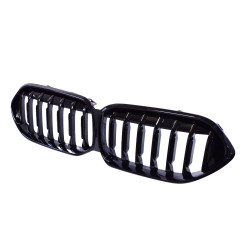 Grill kidney compatible with BMW 2 Series F44 Gran Coupe gloss black single line
