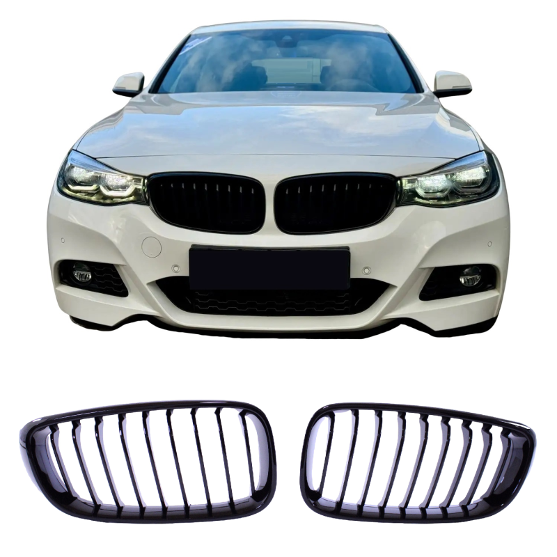 Grill kidney compatible with BMW 3 Series F34 gloss black single line Grill kidney compatible with BMW 3 Series F34 gloss black single line