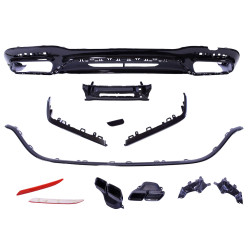 Diffusor voor Mercedes S-klasse W222 Facelift glanzend zwart S65-stijl
