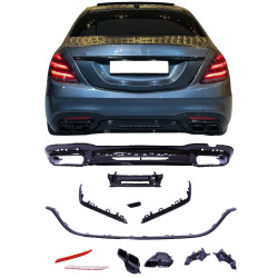 Diffuser for Mercedes S Class W222 Facelift gloss black S65-Style