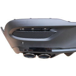 Diffuser compatible with Mercedes GLE coupe C167 black round