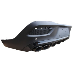 Diffuser compatible with Mercedes GLE coupe C167 black round