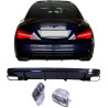 Diffuser for Mercedes CLA45 C117 X117 2014-2018 double chrome exhaust tips