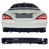 Diffusor kompatibel mit Mercedes CLA45 C117 X117 2014-2018 doppelte schwarze Auspuffspitzen