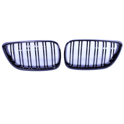 Grill kidneys for BMW 2 series F22 - F23 glossy black double bars