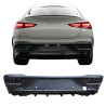 Diffuser compatible with Mercedes GLE coupe C167 black round